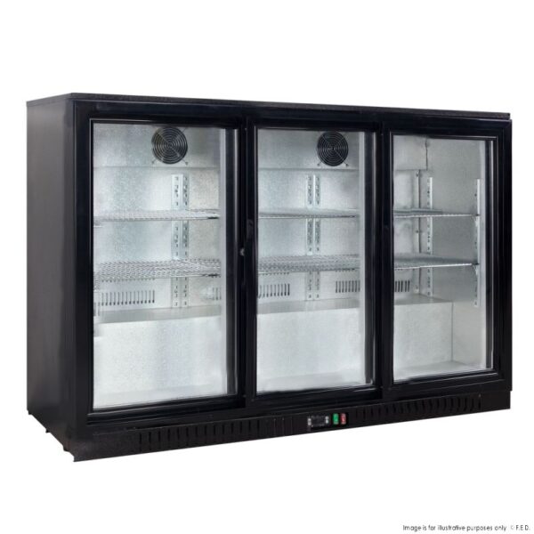 Thermaster Under Bench 3 Sliding door Bar Fridge, LG-330SC