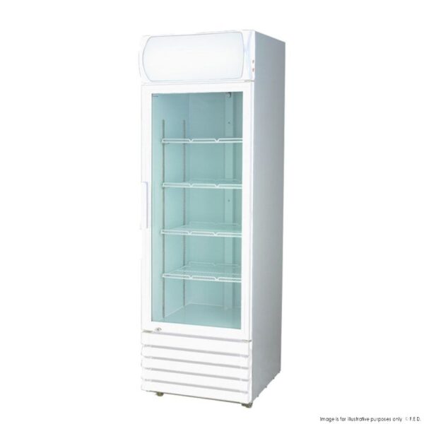 Thermaster Single Glass Door Colourbond Upright Drink Fridge, LG-370GE