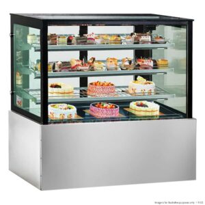 Bonvue Chilled Food Display, SL830V 900mm Wide square glass cake display fridge, SL840V, 1200mm wide cake display fridge for sale, SL850V, 1500mm wide display fridge, SL860V, 1800mm wide cake display cabinet, SL880V, 2400mm wide cake display fridge for sale