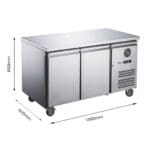 FED-X XUB6C13S2V 228L 2 Door Under Bench Fridge 600mm Deep