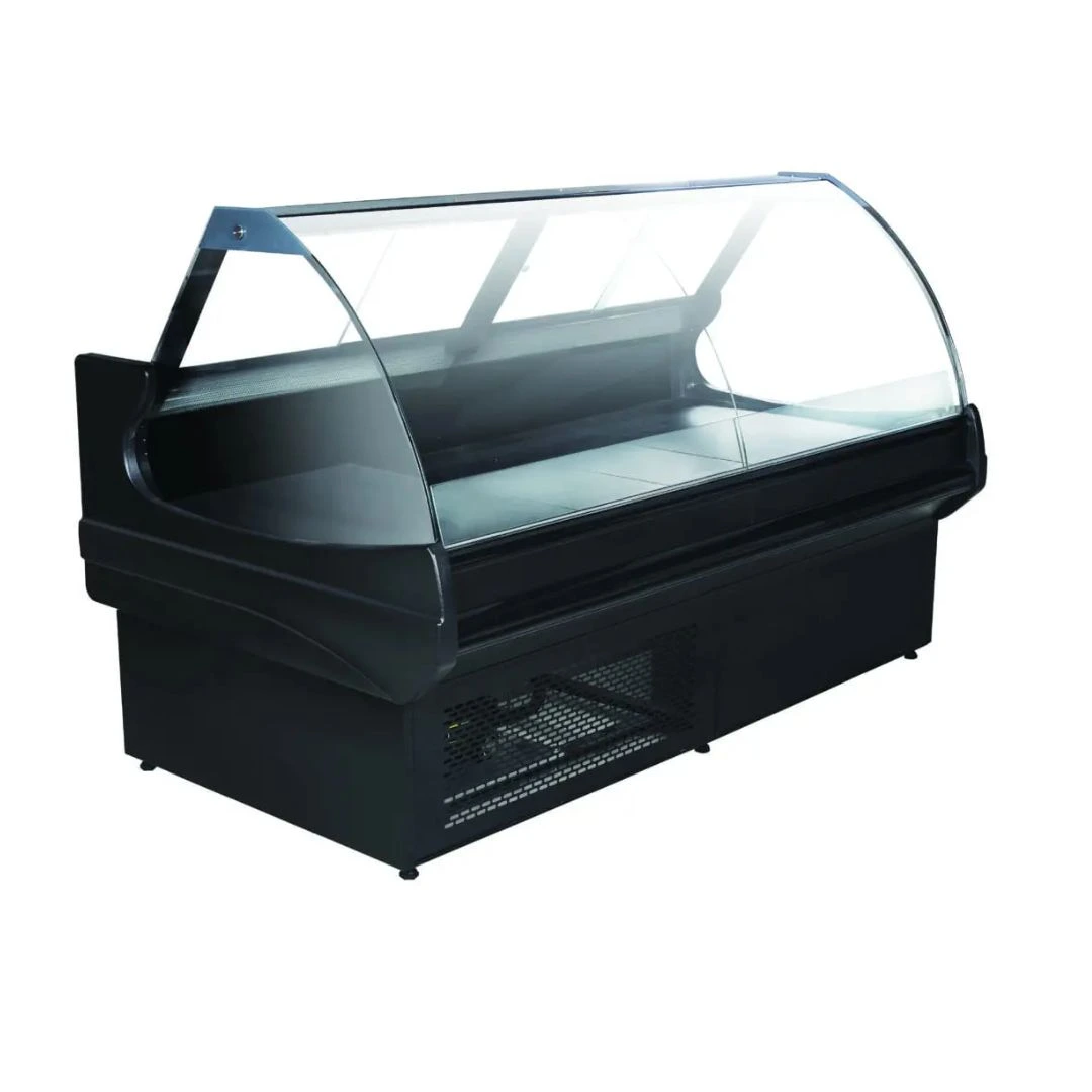 CDS curved front black deli display fridge, GBZ-1911YBT