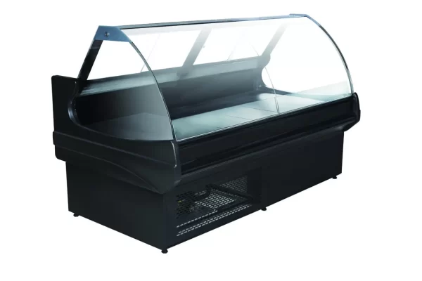 CDS Black Deli Display Chiller, Curved Front Glass deli