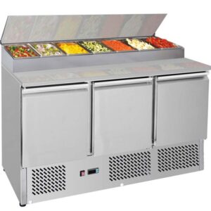 Thermaster Salad Prep Fridge with 3 doors 1/3 GN pan, GNS1300D