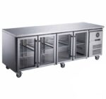 FED-X 4 Glass Door Underbench Fridge, XUB7C22G4V