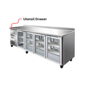 CM25G, Thermaster 4 Door Bar Fridge with Splashback