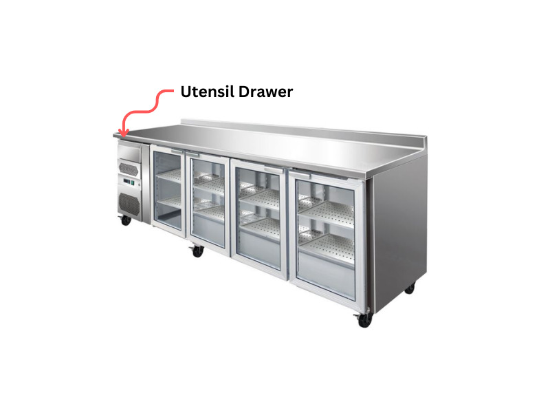 CM25G, Thermaster 4 Door Bar Fridge with Splashback