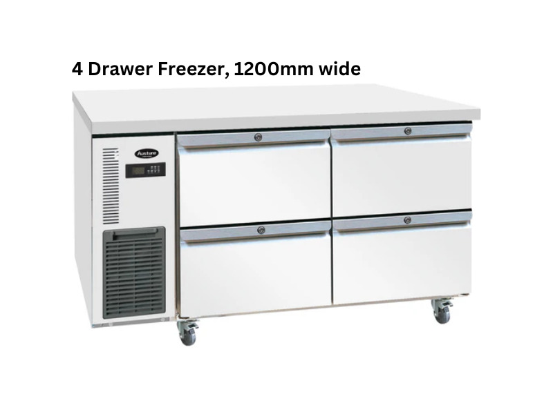 Austune Under Bench 4 Drawer Freezer, CUF120-2D-4