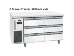 Austune Under Bench 6 Drawer Freezer, CUF120-3D-6