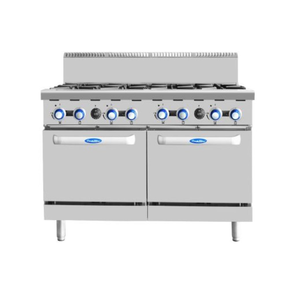 Cookrite AT80G8B-O-NG 8 Burner Gas Cooktop with Oven NG/LPG