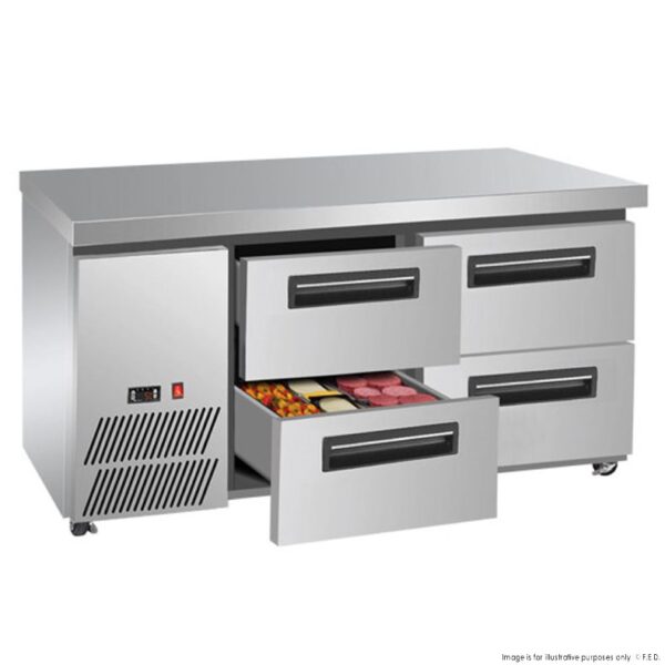 Thermaster 4 large drawer Lowboy Fridge, LBC150