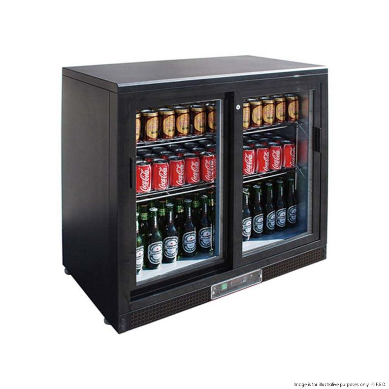 Thermaster Sliding door Bar Fridge, SC248SD, 2 door bar fridge