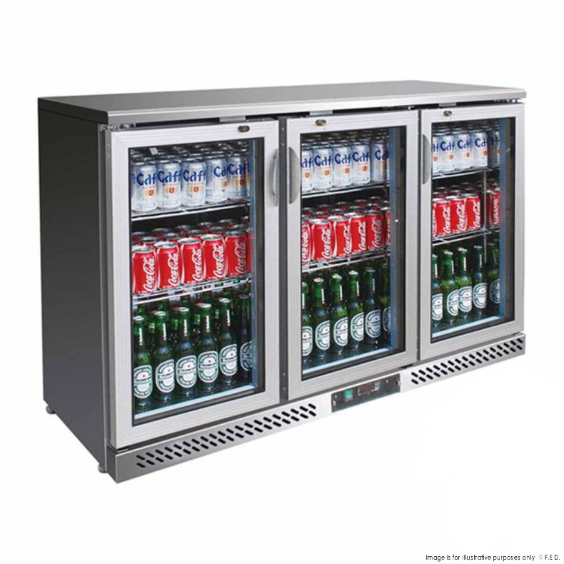 Thermaster 3 Door Stainless Steel Bar Cooler, SC316SG