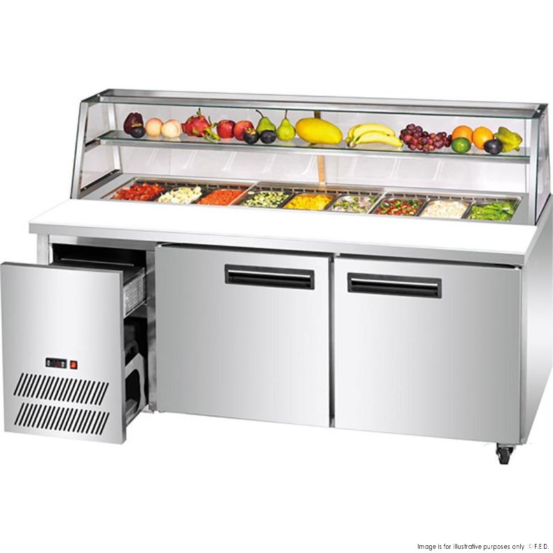 Thermaster 2 door Deluxe Sandwich Bar Fridge, SCB/15