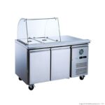 FED-X 2 Door Salad Prep and Bench Fridge Combi, XTHP2100SALGC