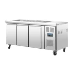 Polar 3 Door Saladette Counter Refrigerator, FT283-A