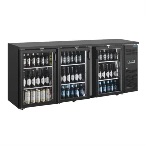 Polar Back Bar Cooler 3 door Display, UA022-A