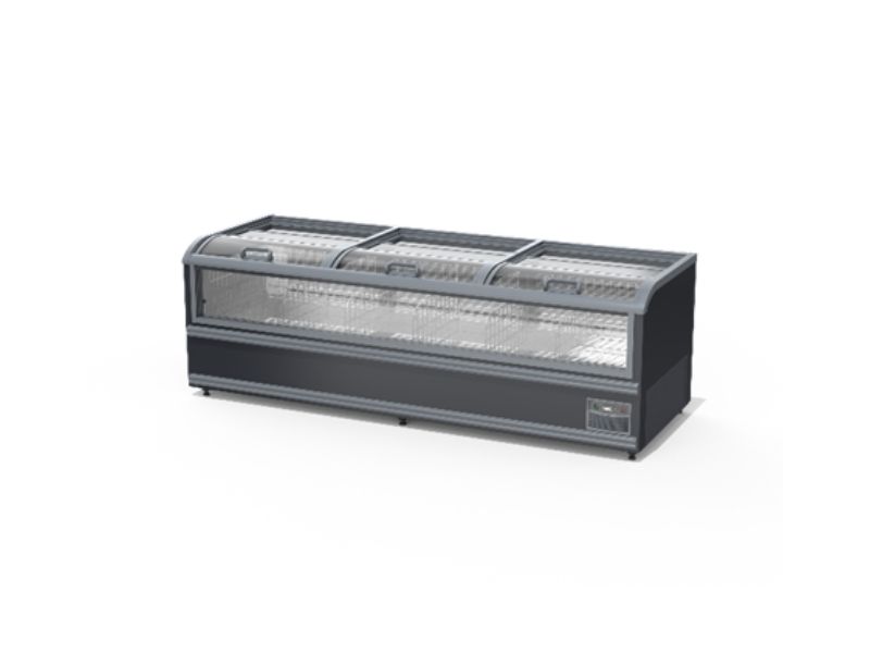 Austune Big Window Supermarket Island Freezer, HN25A/ZTB-U