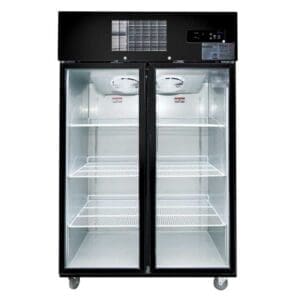 Thermaster SUFG1000B 1000L Black Glass Door Display Freezer