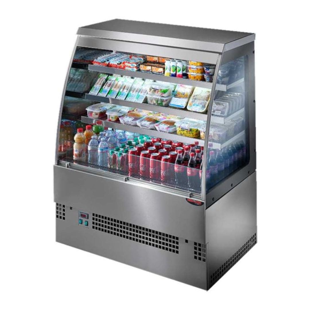 grab and go open display fridge