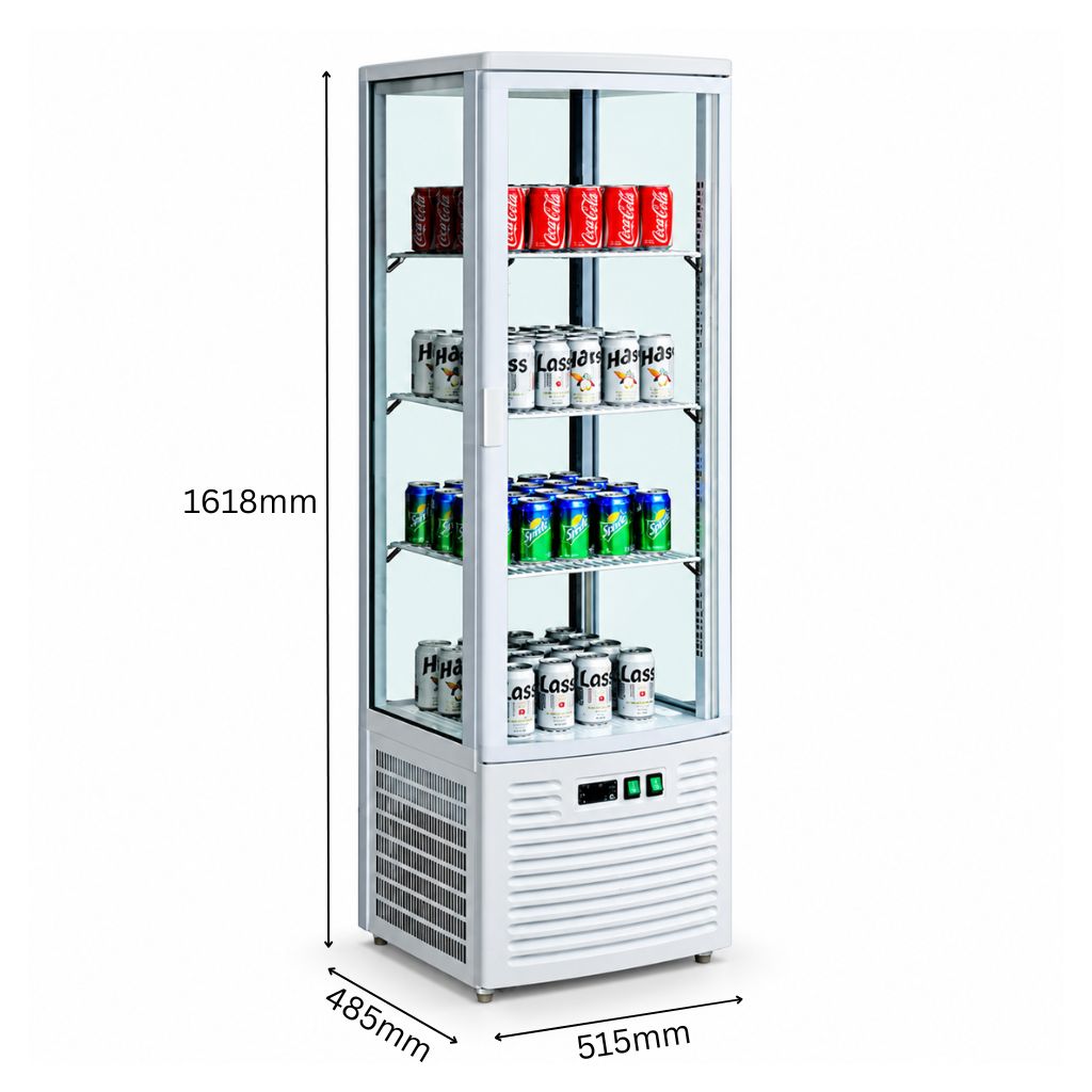Thermaster LSC235 Four-sided Upright Beverage Display Fridge Ivory-white