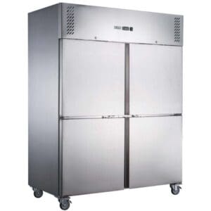 FED-X Stainless Steel Upright Freezer 4 Split Doors XURF1200S2V