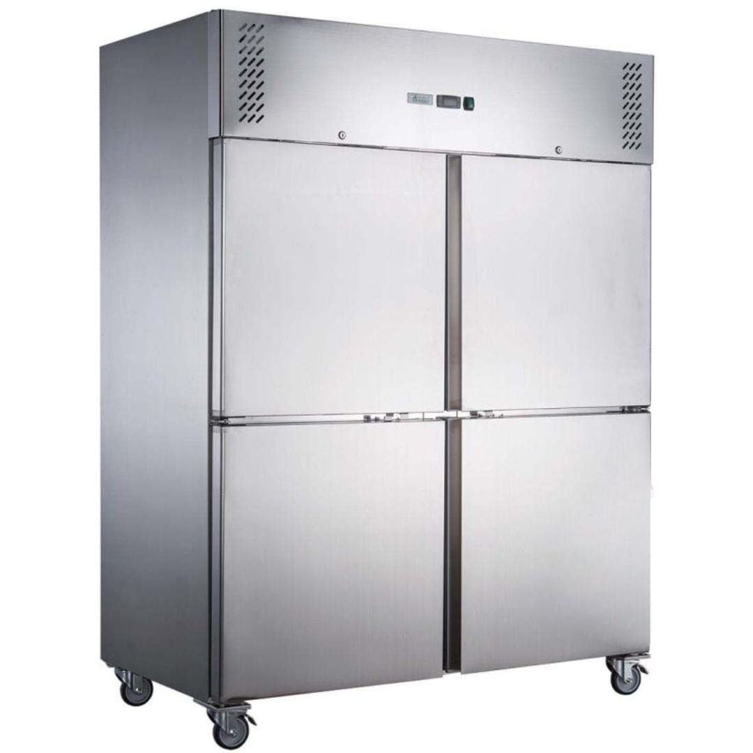 FED-X Stainless Steel Upright Freezer 4 Split Doors XURF1200S2V