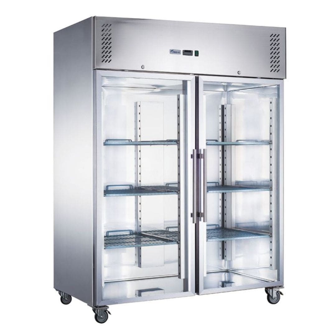 FED-X Double Glass Door Upright Freezer XURF1410G2V