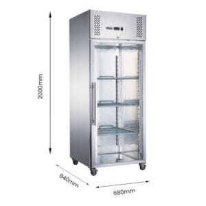 FED-X XURF600G1V 618L S/S Glass Door Freezer 1 Door