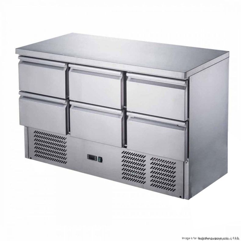 FED-X 6 Drawer Compact Bench Fridge, XGNS1300-6D