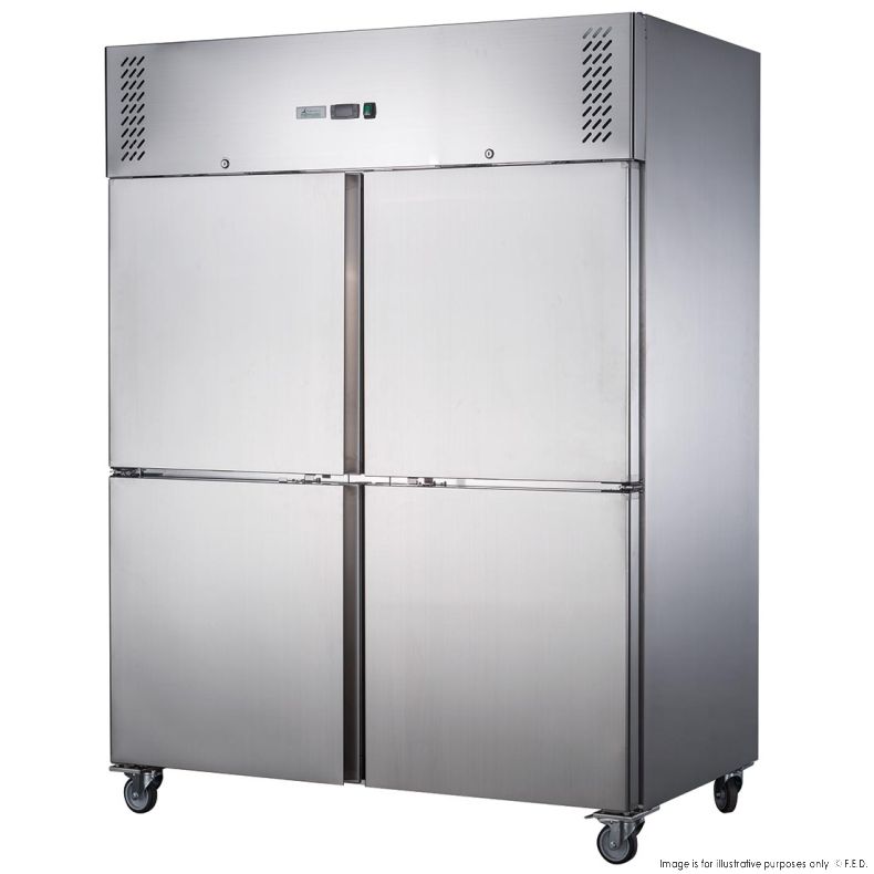 FED-X Split Four Door Upright Freezer 1410L, XURF1410S2V