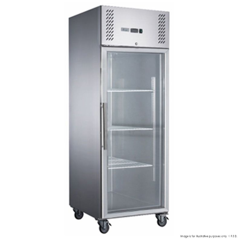 FED-X 1 Glass Door Upright Deeper Freezer, XURF600G1V