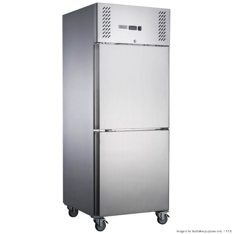 FED-X Split Two Door Upright Freezer 650L, XURF650S1V