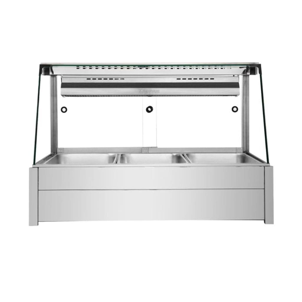 Bonvue BM11TC Angled Countertop Wet and Dry Bain Marie 3 x 1/1GN