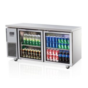 Skipio SGR15-2 Glass Door Under Counter Fridge - 2 Door