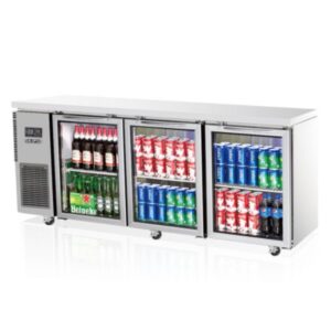 Skipio SGR18-3 Glass Door Under Counter Fridge - 3 Door