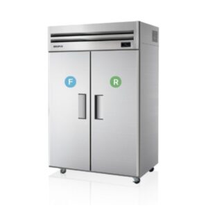 Skipio 2 Door Upright Dual Temp Fridge & Freezer, SRFT45-2