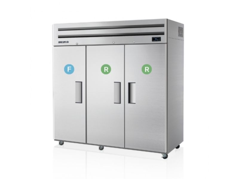 SRFT65-3, Skipio 3 Door Upright Dual Temp Fridge & Freezer