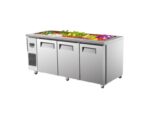 Skipio 3 door open top salad bar fridge in 1800mm width, Model number is SSR18-3