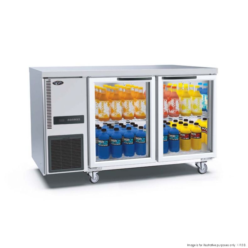 Thermaster TL1200TNG Glass Door Workbench Fridge 2 Door