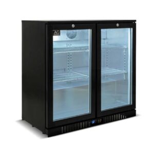 AG 2BBR-H Black Twin Door Bar Fridge