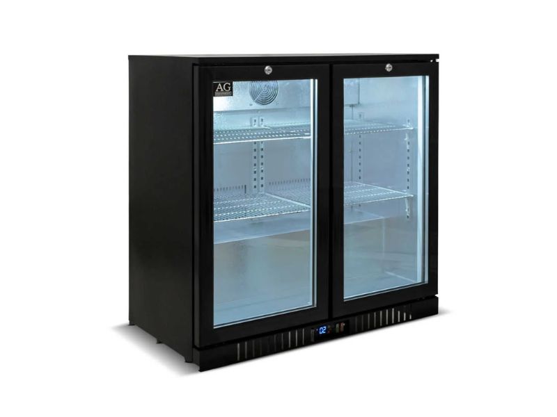 AG 2BBR-H Black Twin Door Bar Fridge