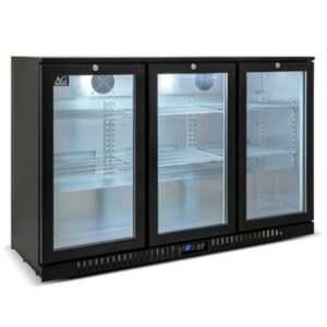 AG 3BBR-H 3 Door Black Bar Fridge