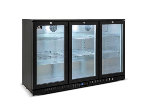 AG 3BBR-H 3 Door Black Bar Fridge