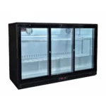 AG BEER3-SD 3 Sliding Door Back Bar Chiller - Black 308L