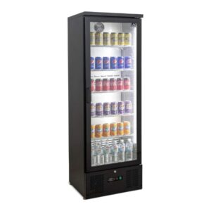 AG B300G Upright Display Black Bar Chiller 300L