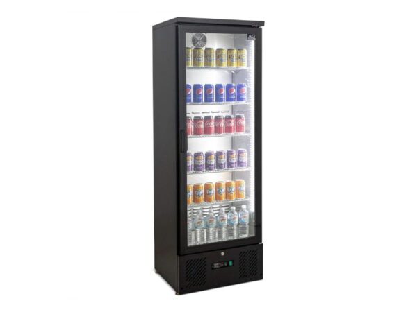 AG B300G Upright Display Black Bar Chiller 300L