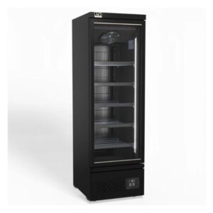 AG CSB450 Supermarket Single Door Upright Display Fridge - Black