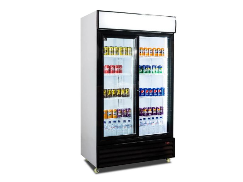 AG CU1000TNG-SD Double Sliding Door Upright Display Fridge 1000L