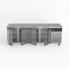 stainless steel commercial bar fridge with four glass Doors that fits under bench, AG GNX4100TNG