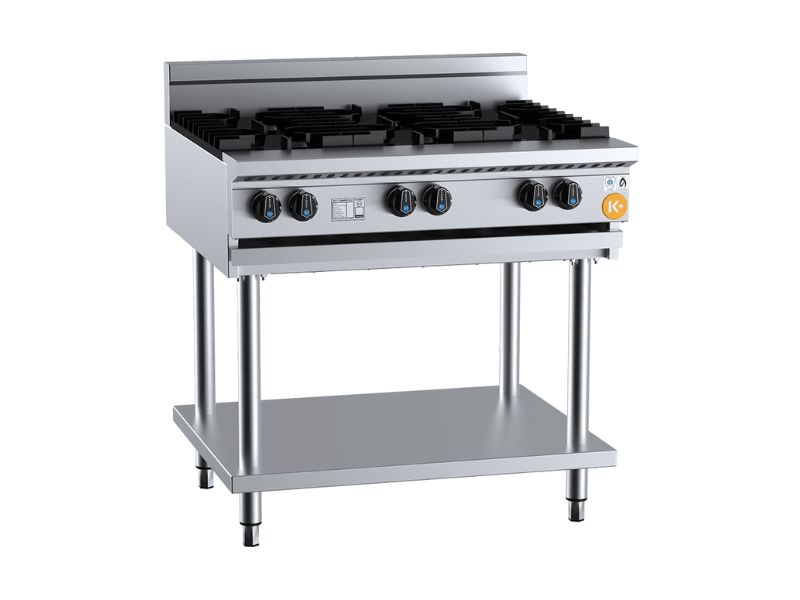 B+S KBT-SB6 Six Burner Boiling Top on stand K + Series